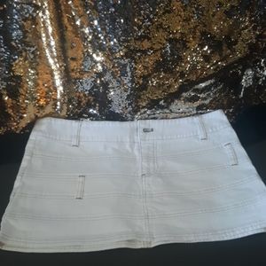DKNY white mini skirt